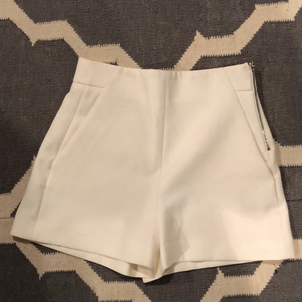 White high waisted shorts